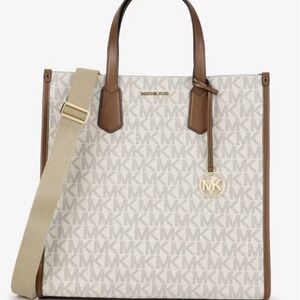 Michael Kors Maple Large NS Logo Tote Vanilla/cream/tan